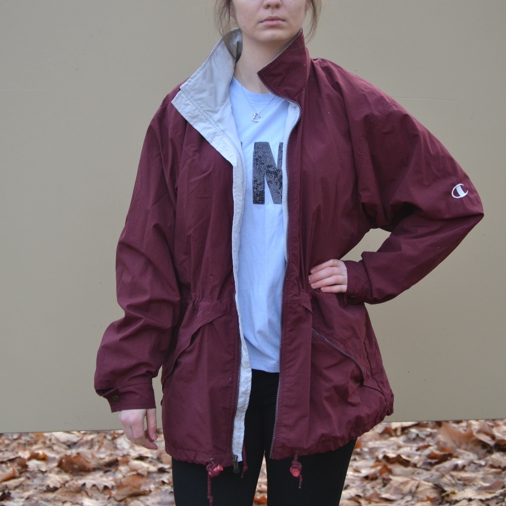 Vintage Champion Windbreaker Jacket Cinched Waist